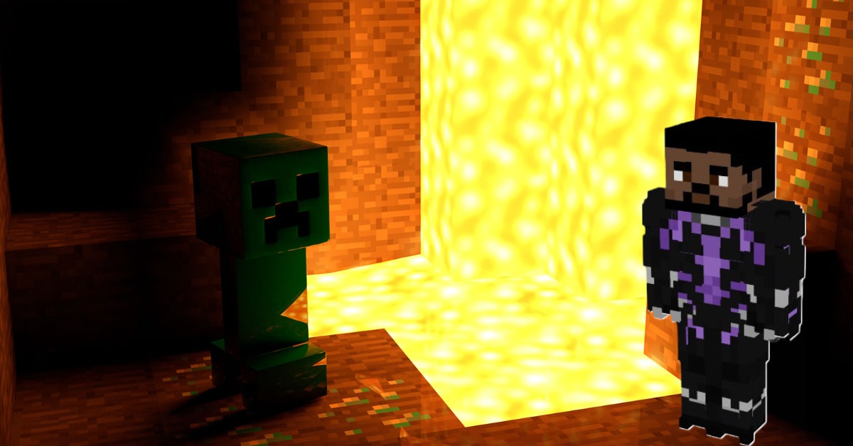 black minecraft skin with creeper