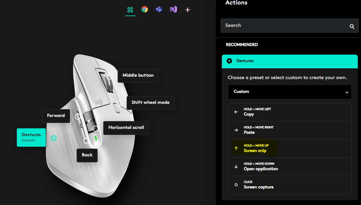 mx master 3s gesture